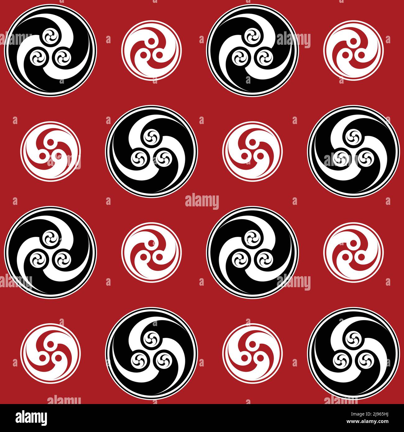 Tomoe hams pattern vector design, symbol of Japanese culture Stock