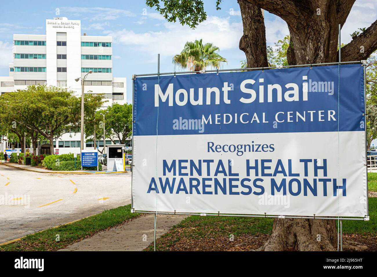 Miami Beach Florida,Mount Sinai Medical Center centre hospital,Mental Health Awareness Month Stock Photo