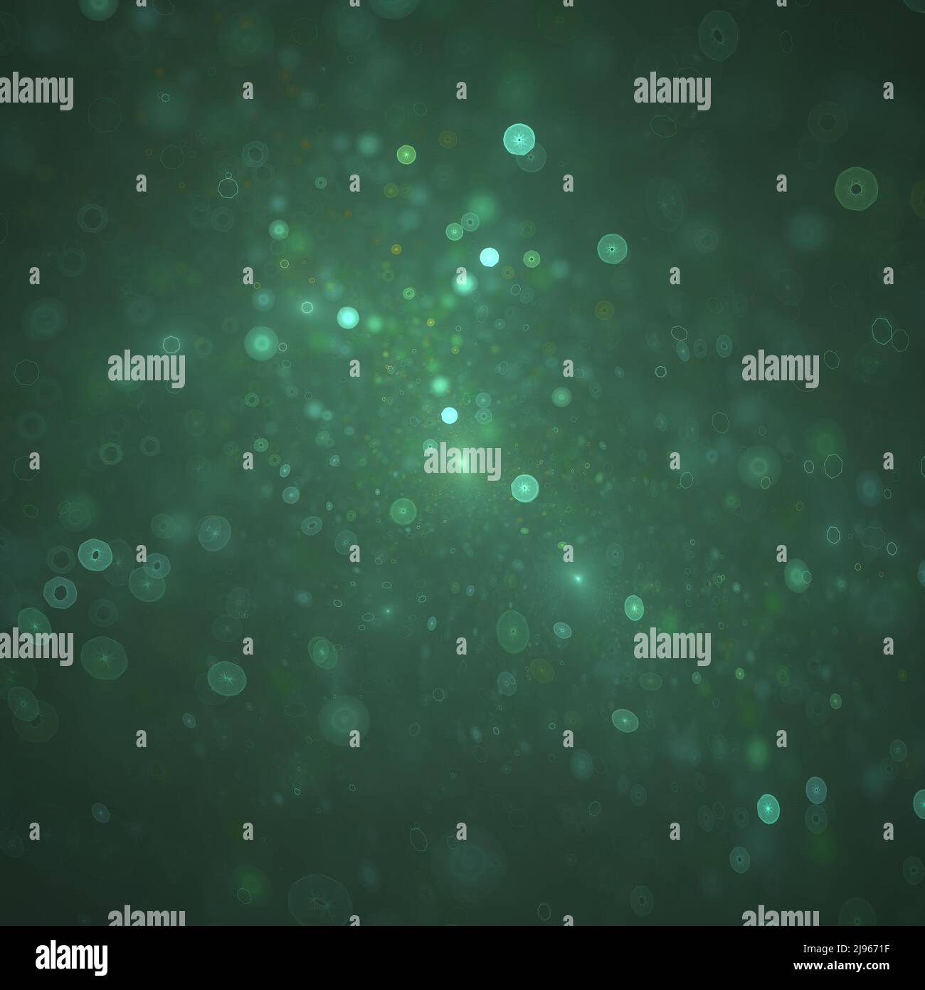 Abstract microscopic particles background, fluid inner space, medical illustration Stock Photo