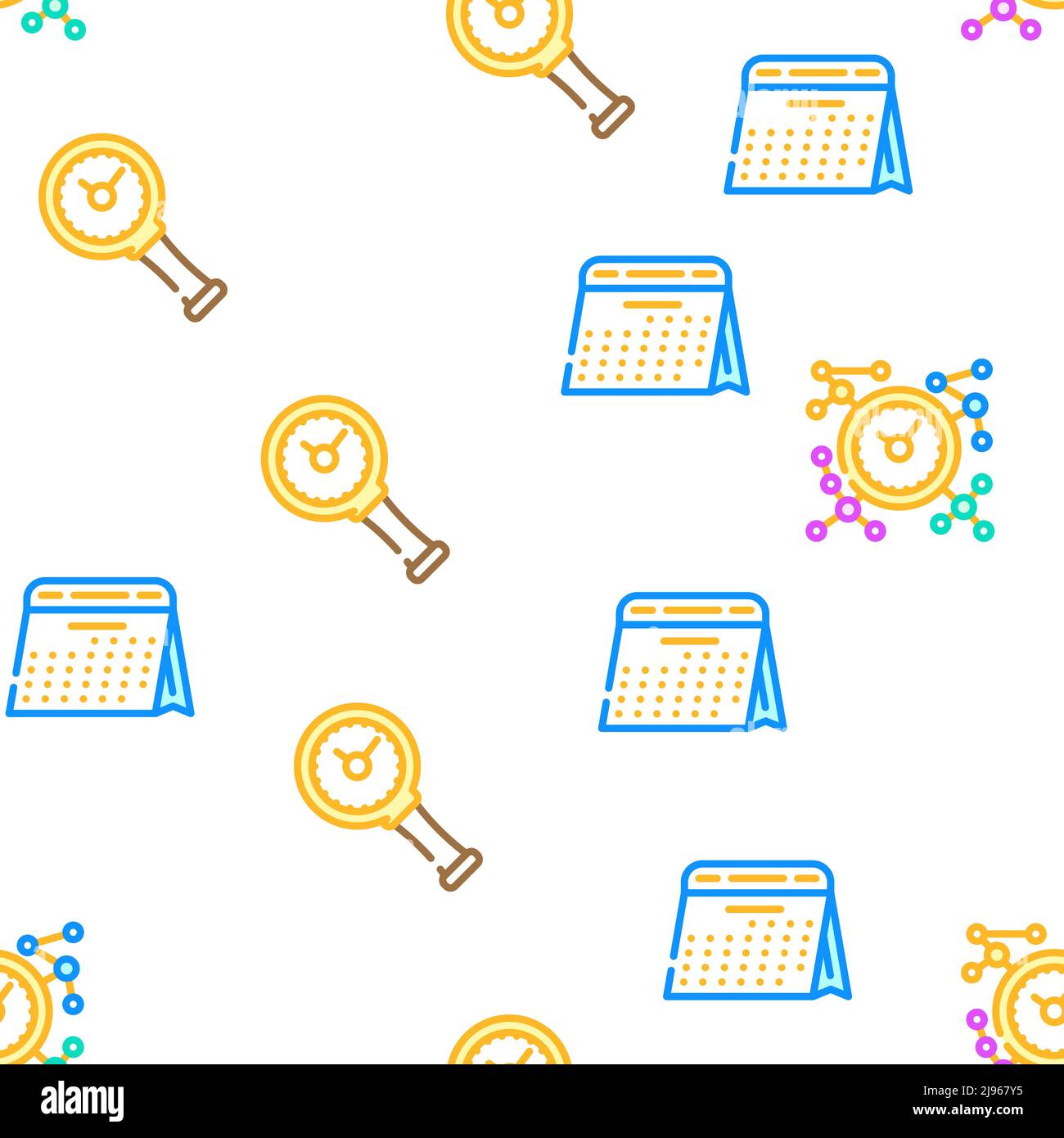 Time Management And Planning Icons Set Vector Stock Vector Image & Art ...