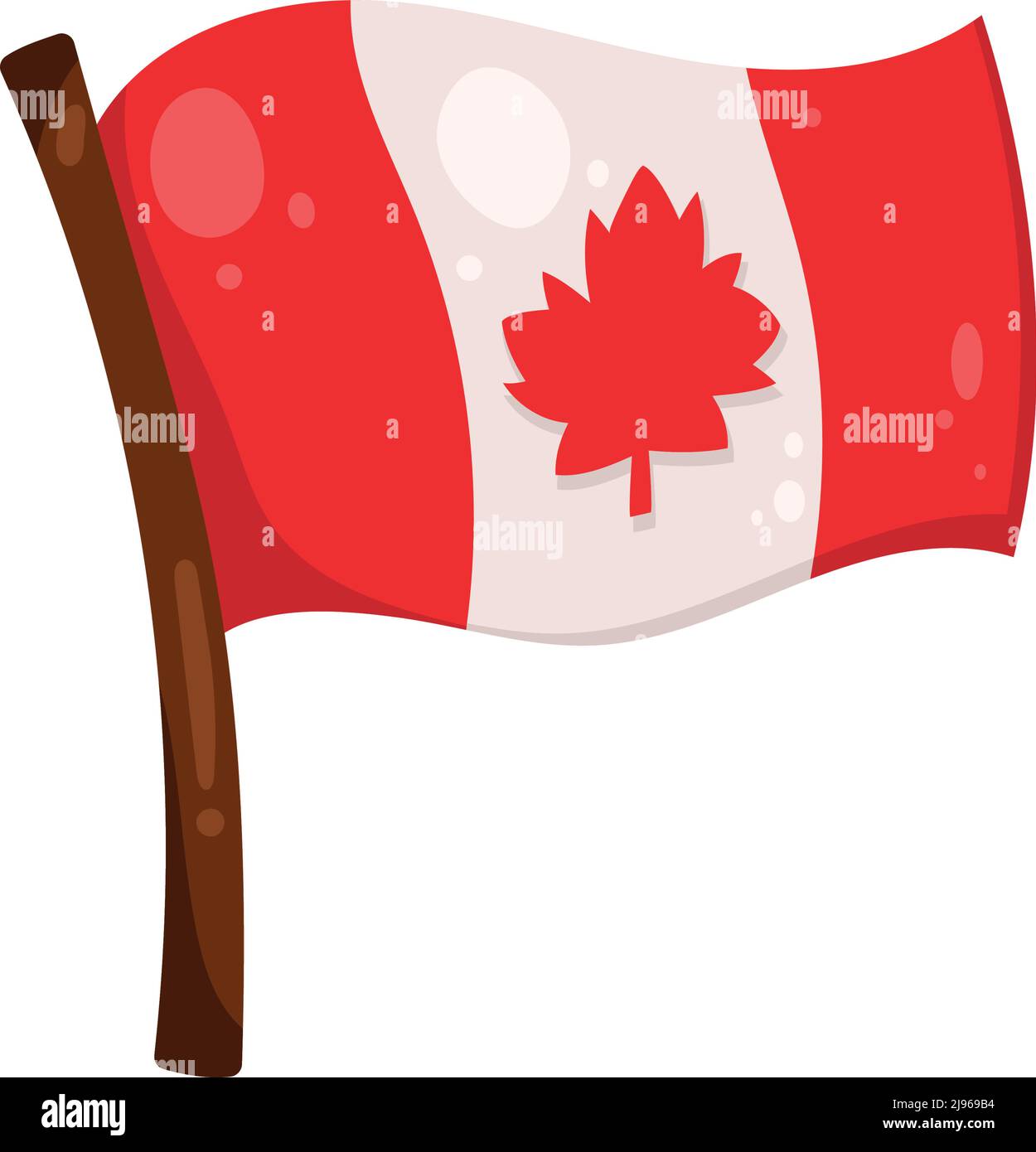 canadian flag in pole icon Stock Vector Image & Art - Alamy