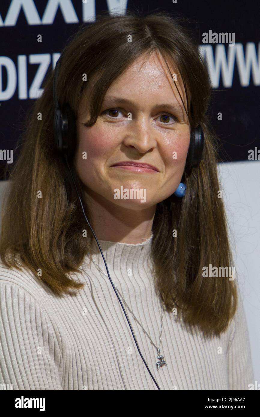 Turin, Italy. 20th May 2022. Swedish writer Elin Cullhed is guest of 2022 Torino Book Fair. Credit: Marco Destefanis/Alamy Live News Stock Photo