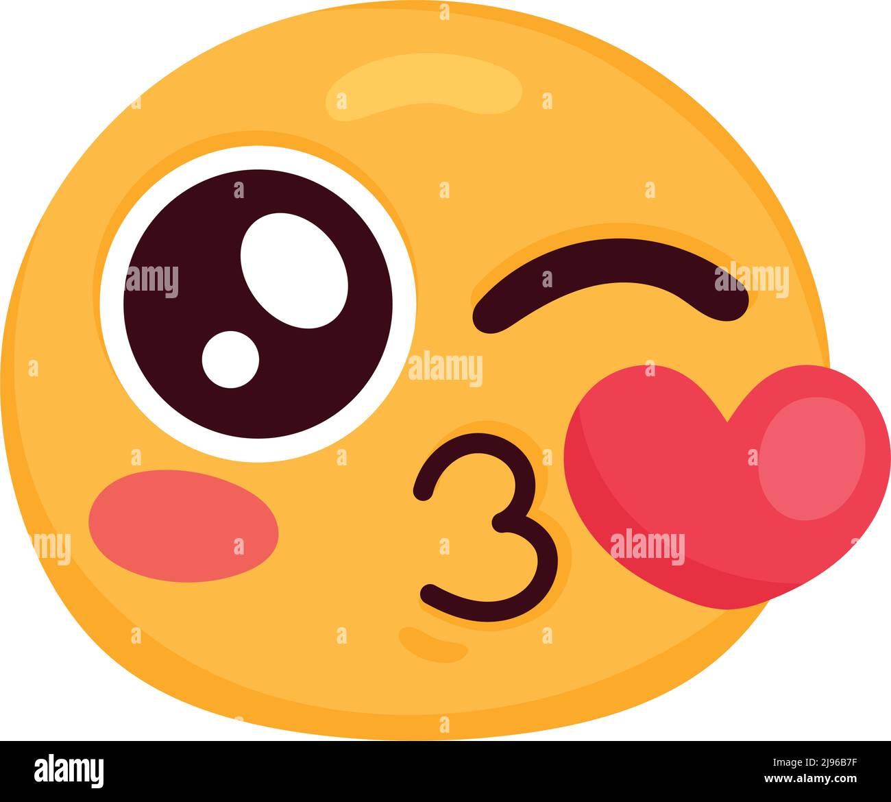 kissing emoji face character icon Stock Vector Image & Art Alamy