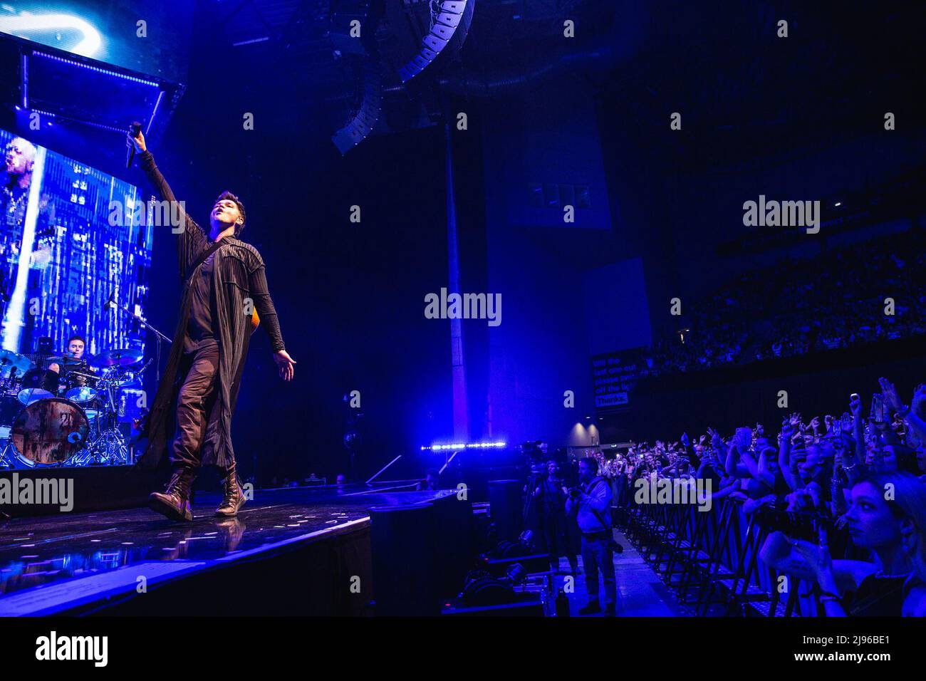 May 20, 2022: Danny O'Donoghue, Mark Sheehan, and Glen Power of the Irish  pop / rock band, The Script, perform at the Leeds First Direct Arena on the  first date of their