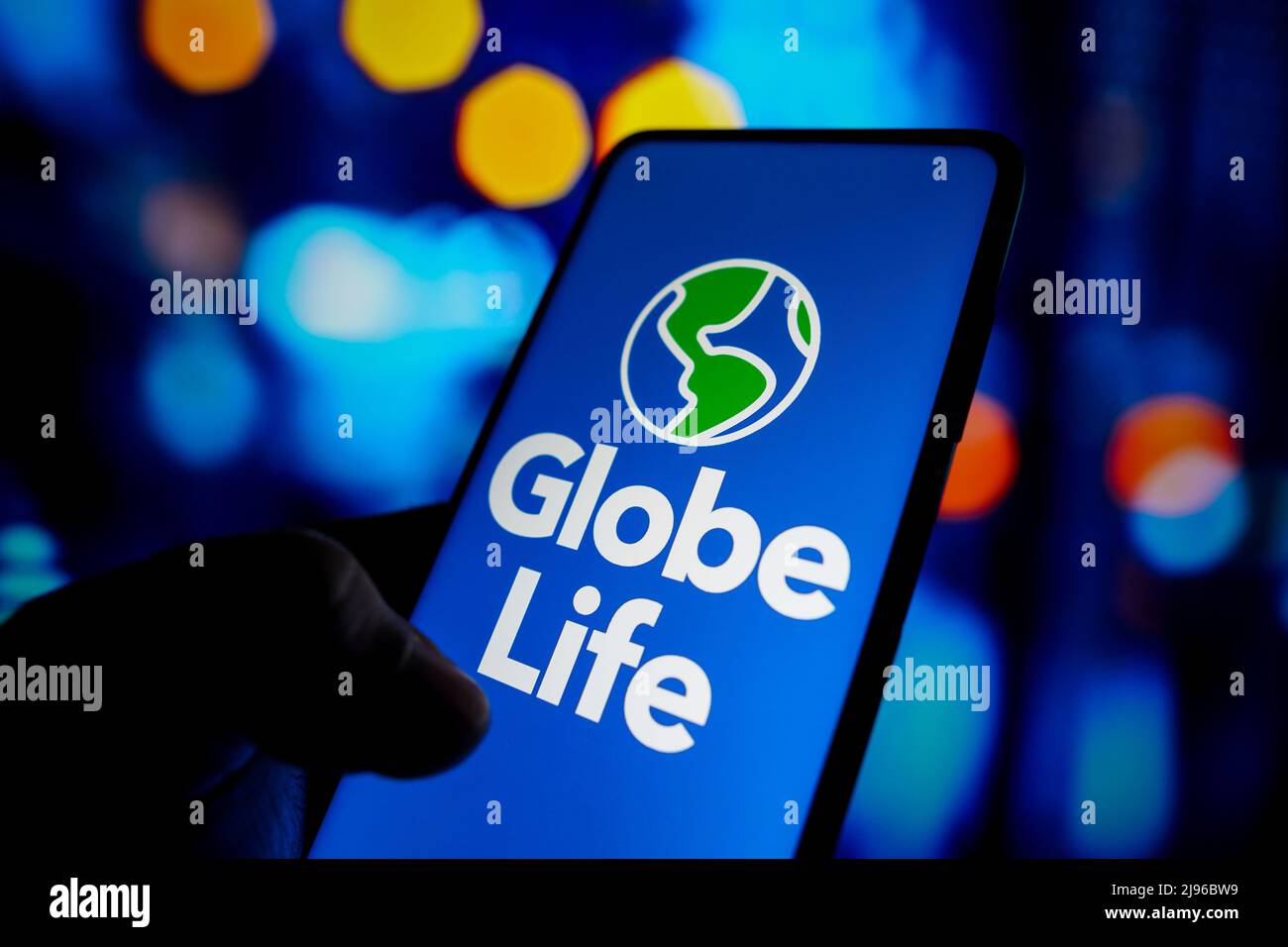 In this photo illustration, the Globe Life Insurance logo seen