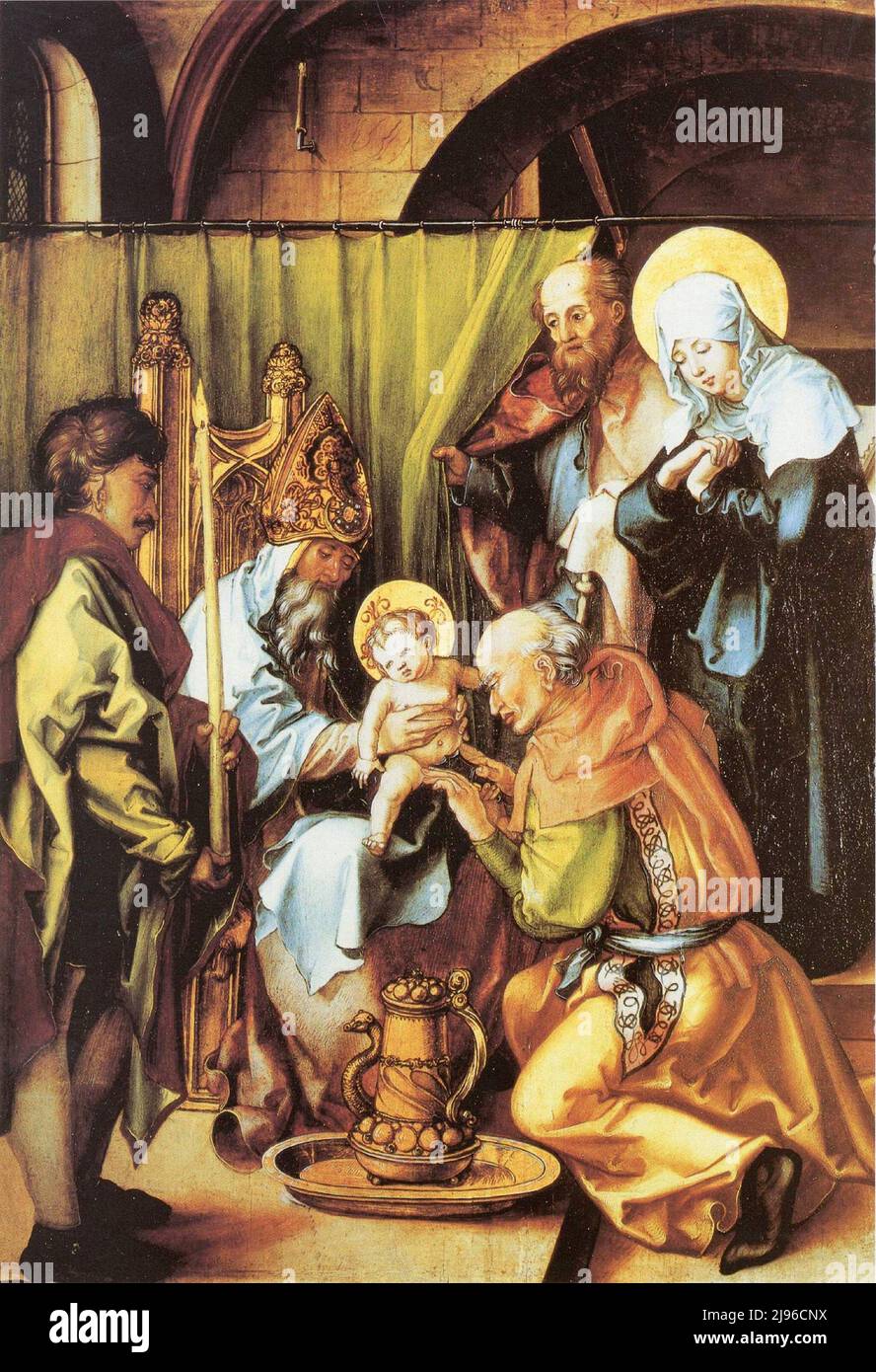 The Circumcision of Christ, painted by Albrecht Dürer Stock Photo