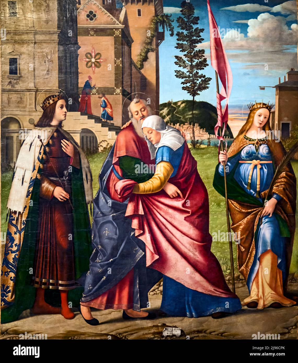 The Meeting of Joachim and Anne outside the Golden Gate of Jerusalem Stock Photo