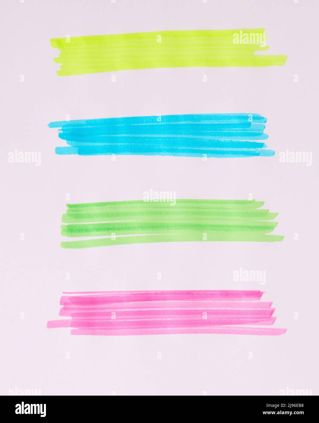 Set of four colorful hand drawn marker stripes Stock Photo Alamy