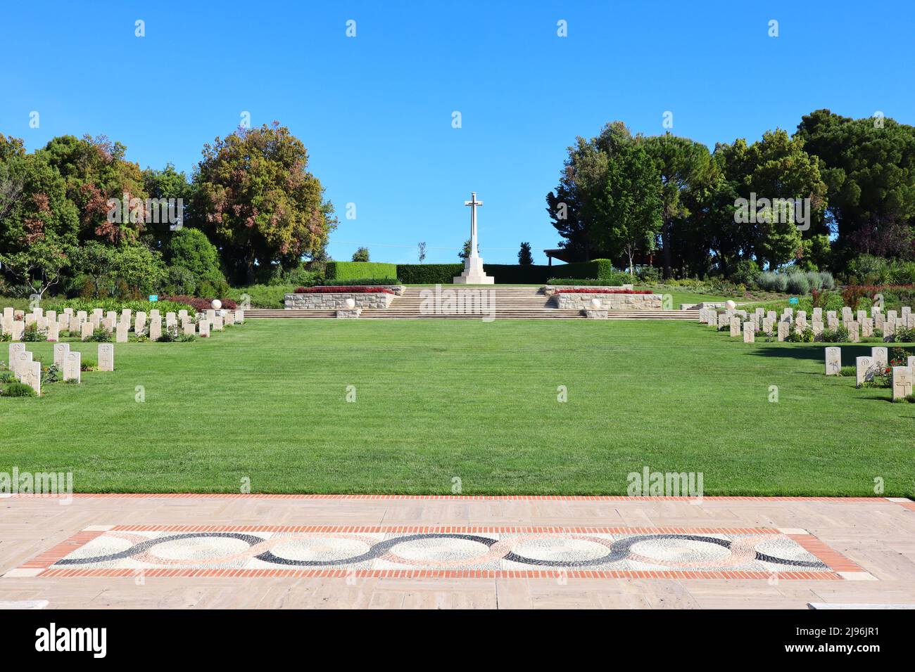 Torino di Sangro, Italy Sangro River War Cemetery. British and Commonwealth War Cemetery Stock
