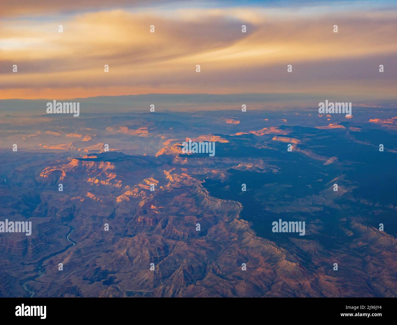 Aerial view of the natural landscape of Grand Canyon at Arizona Stock Photo