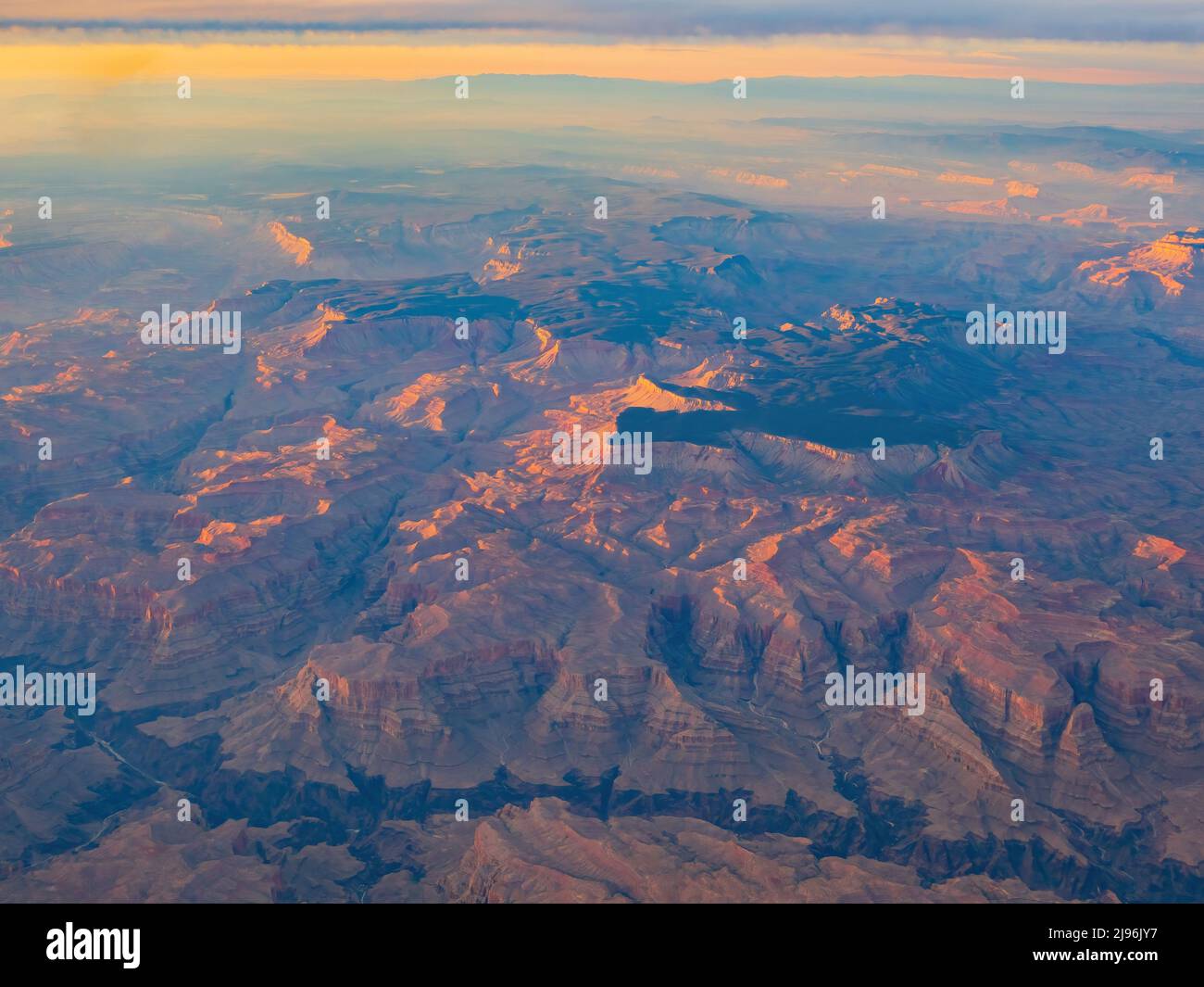 Aerial view of the natural landscape of Grand Canyon at Arizona Stock Photo