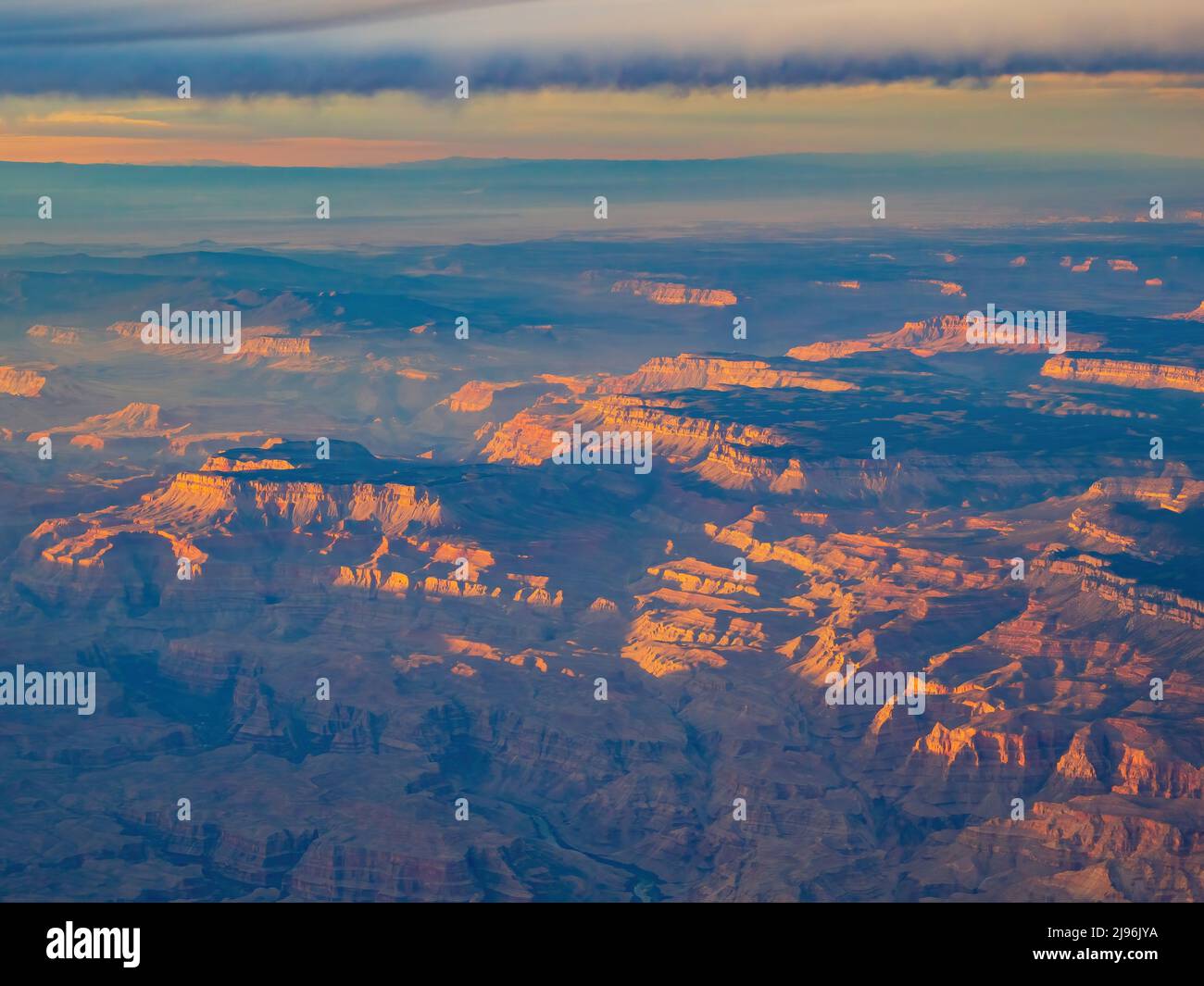 Aerial view of the natural landscape of Grand Canyon at Arizona Stock Photo