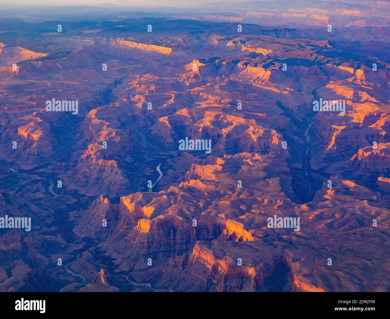 Aerial view of the natural landscape of Grand Canyon at Arizona Stock Photo