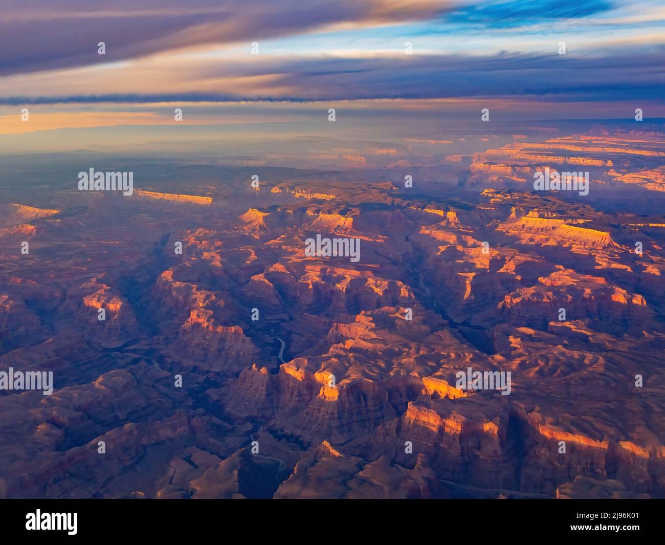 Aerial view of the natural landscape of Grand Canyon at Arizona Stock Photo