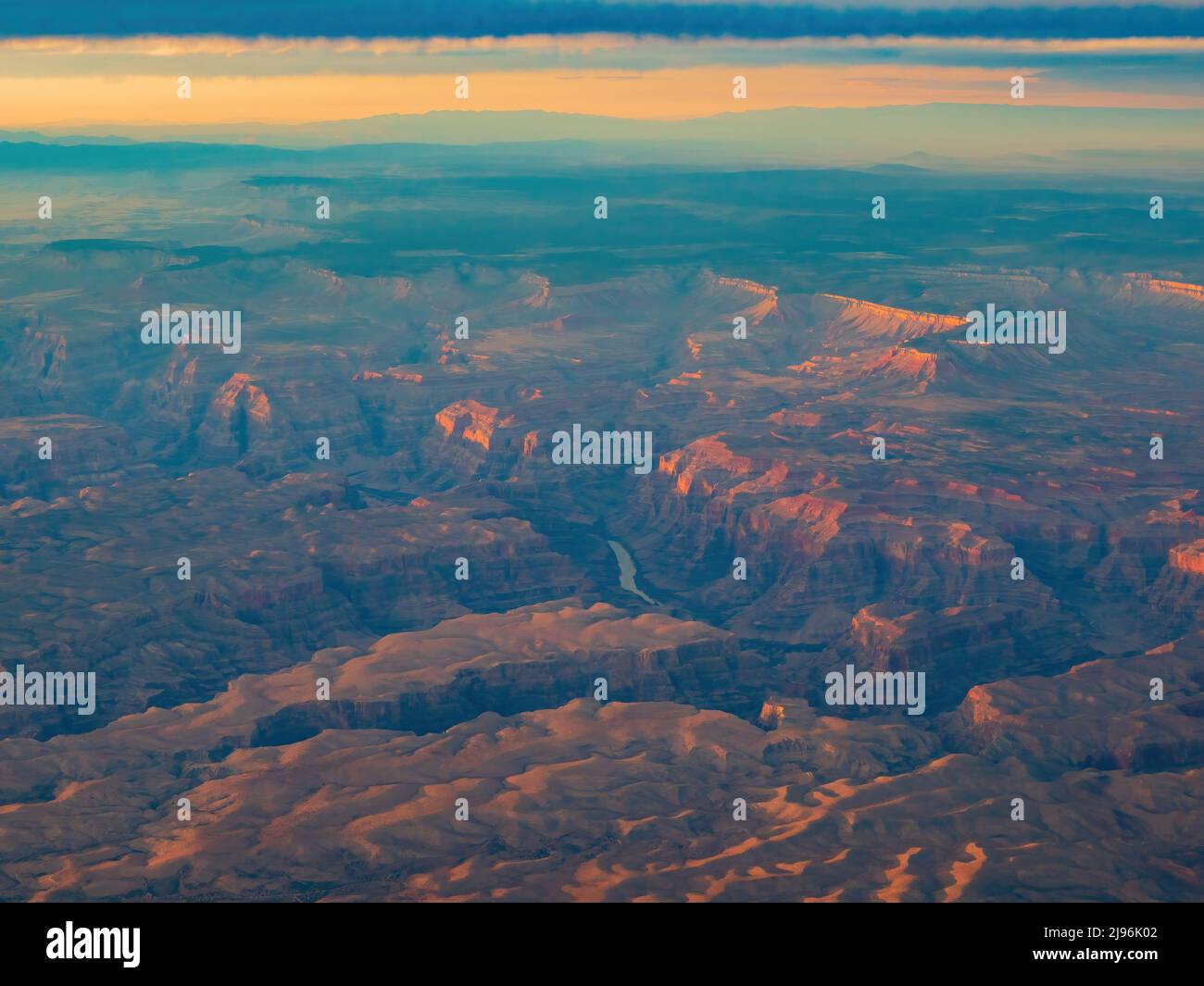 Aerial view of the natural landscape of Grand Canyon at Arizona Stock Photo
