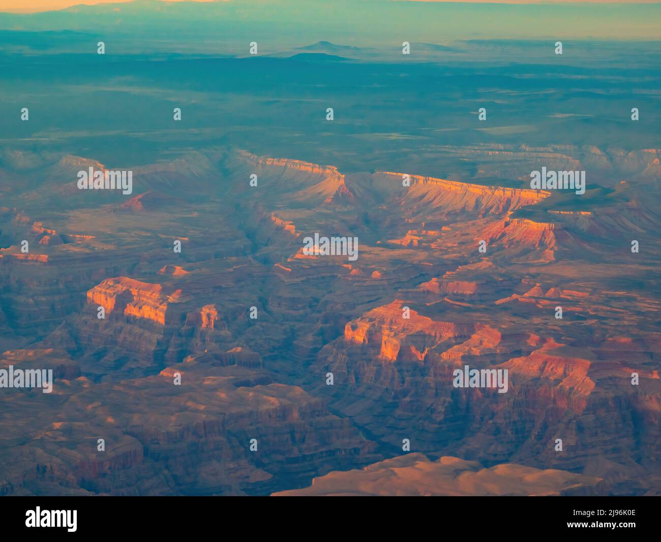 Aerial view of the natural landscape of Grand Canyon at Arizona Stock Photo