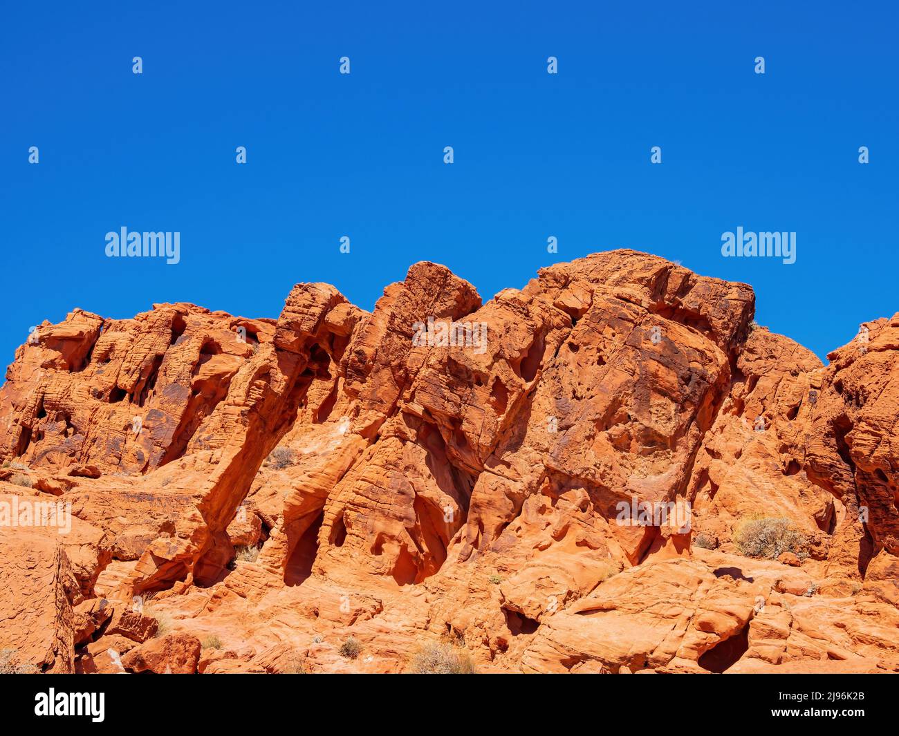Sunny view of the landscape of Valley of Fire State Park at Nevada 