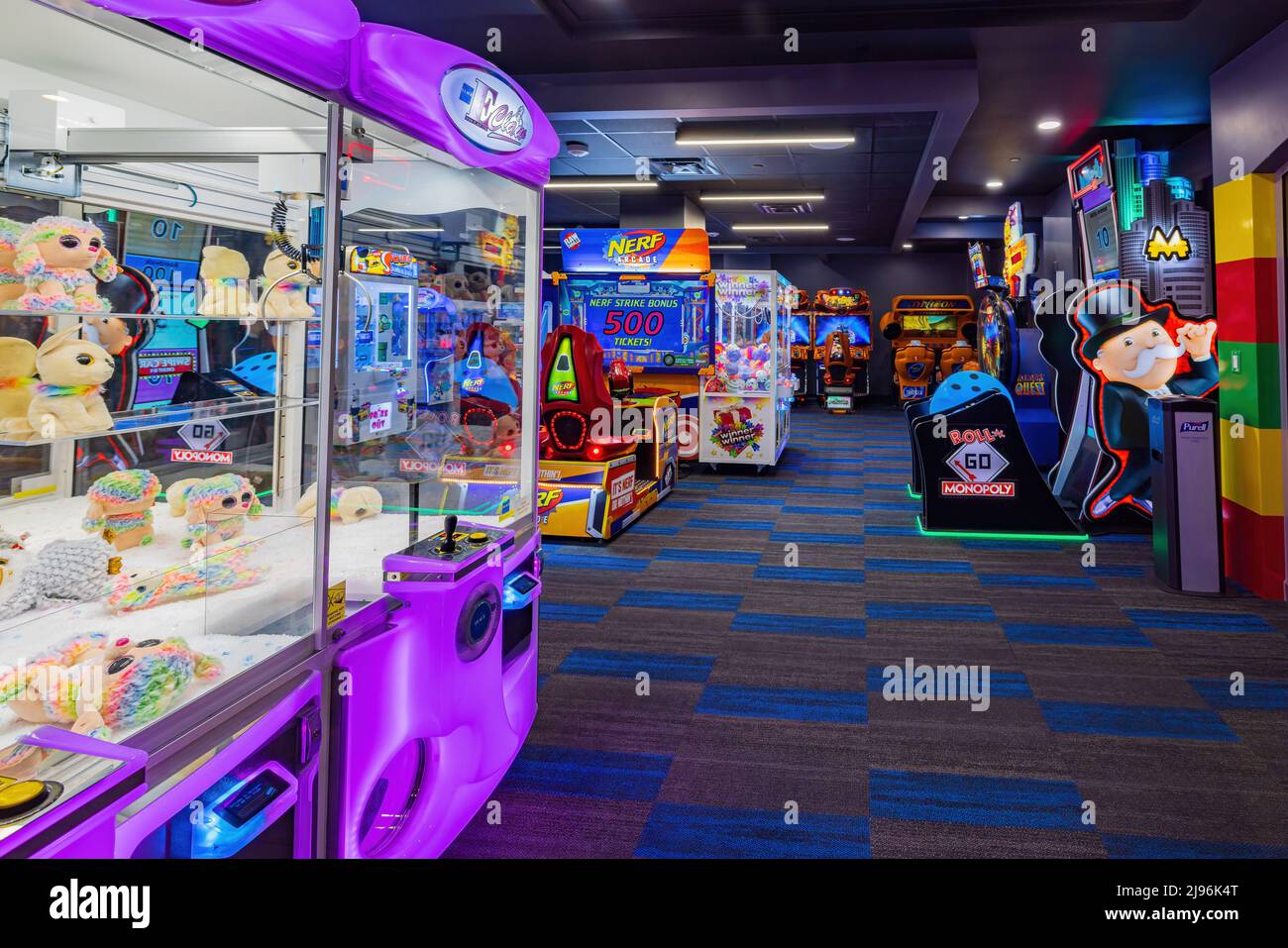 Las Vegas, MAY 13 2022 Arcade game center in Westgate Las Vegas