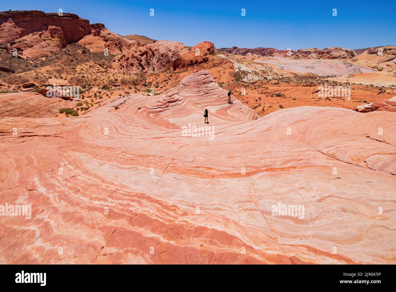 Las Vegas, MAY 14 2022 Sunny view of the Firewave of Valley of Fire