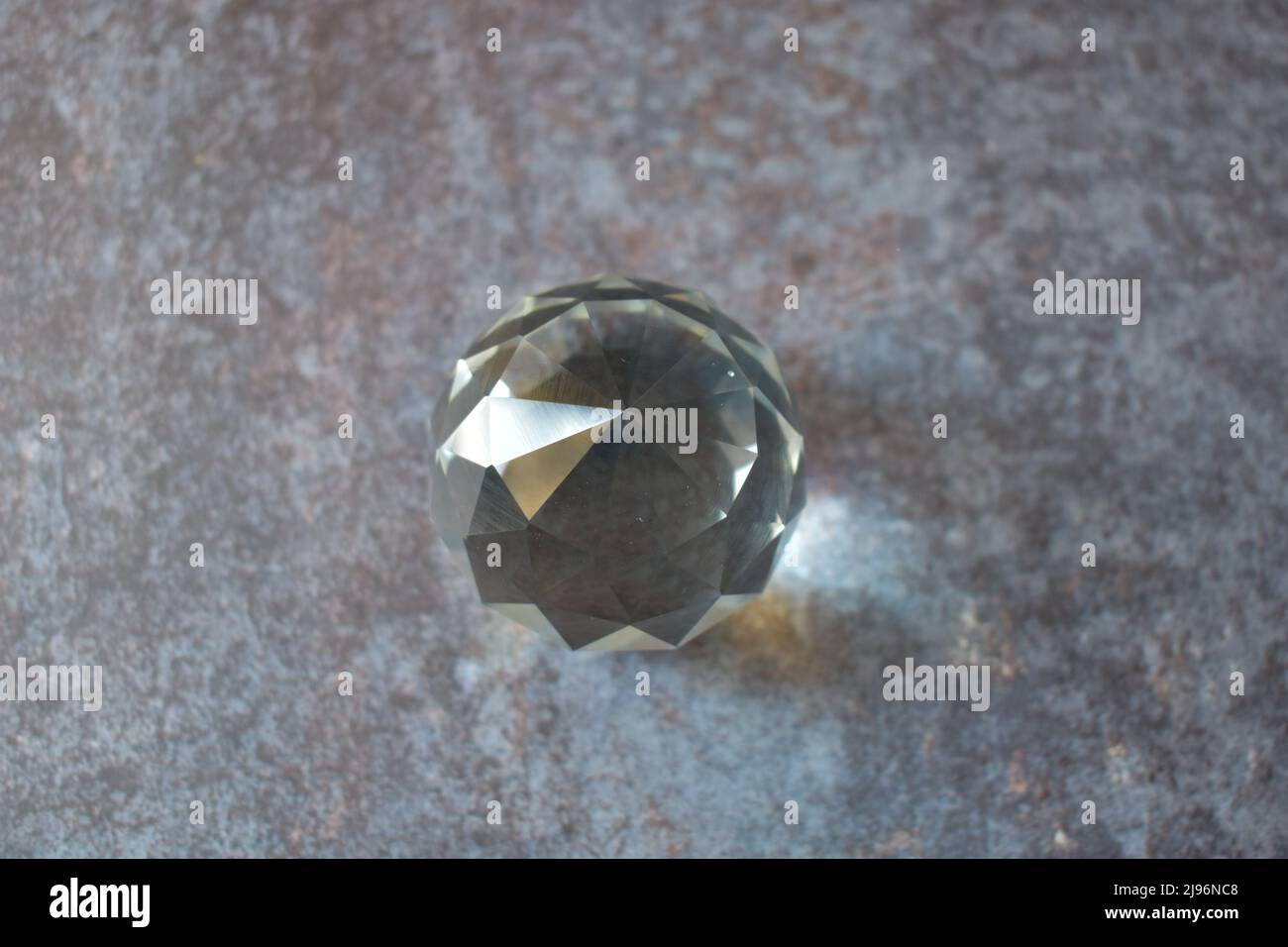 Translucent prism crystal glass ball Stock Photo Alamy