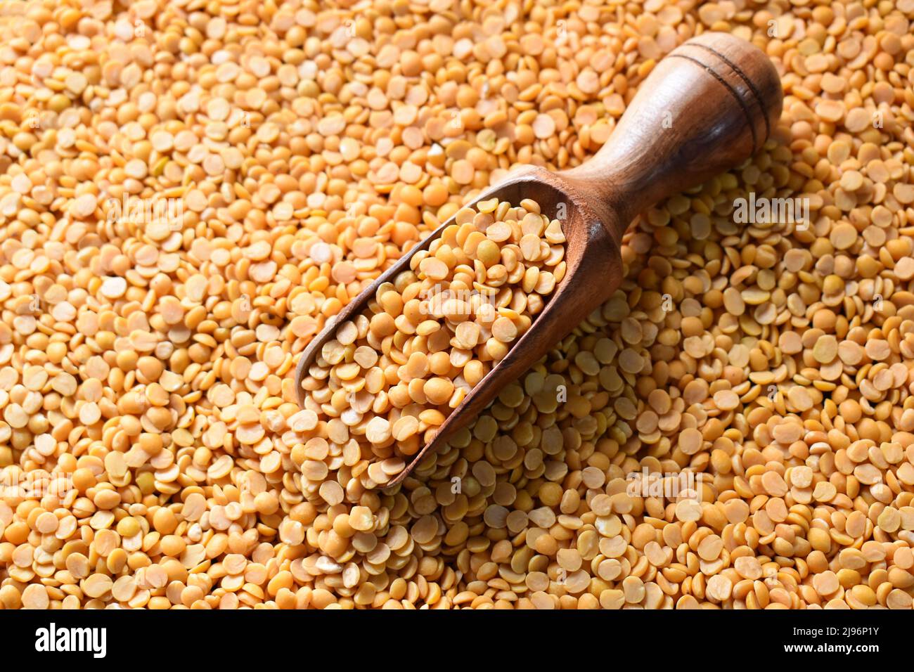 Yellow color raw dried split Pigeon pea lentils Stock Photo Alamy