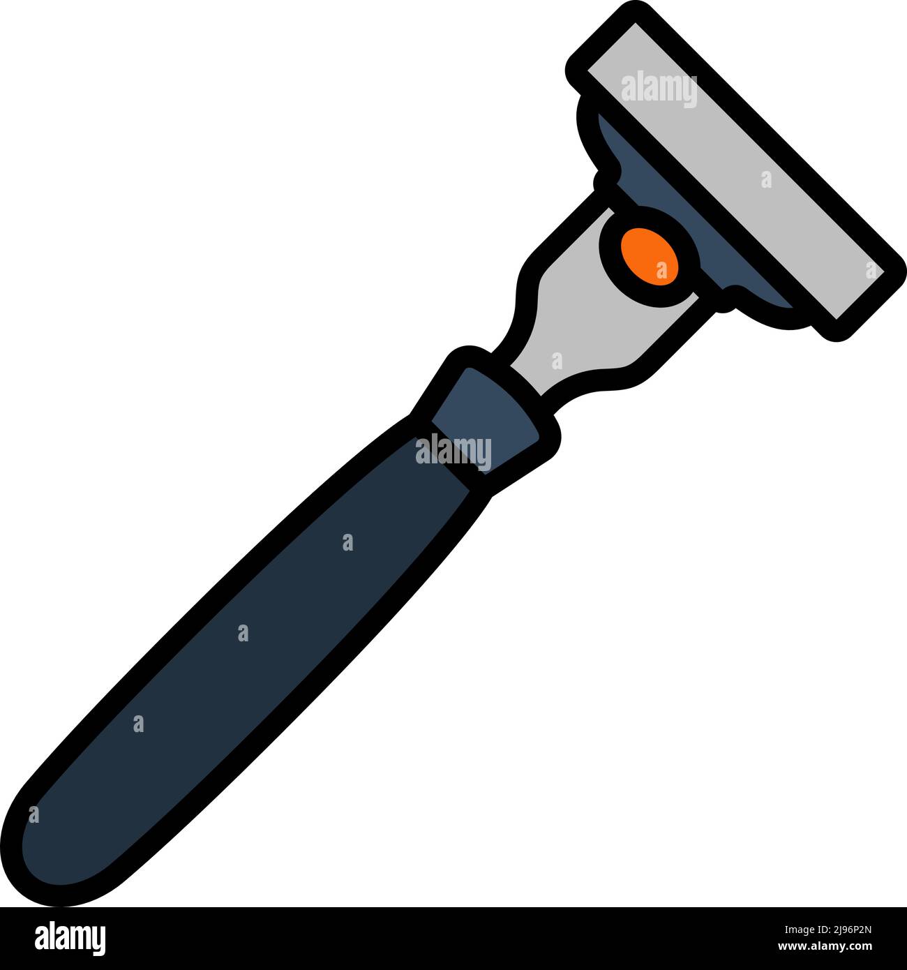 Safety Razor Icon. Editable Bold Outline With Color Fill Design. Vector ...