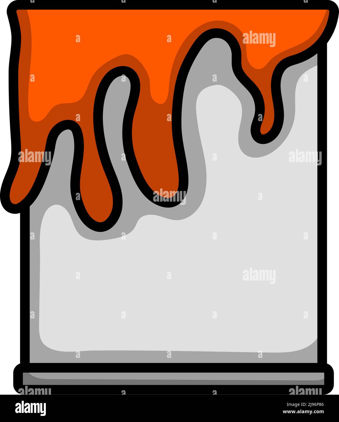 Paint Can Icon. Editable Bold Outline With Color Fill Design. Vector