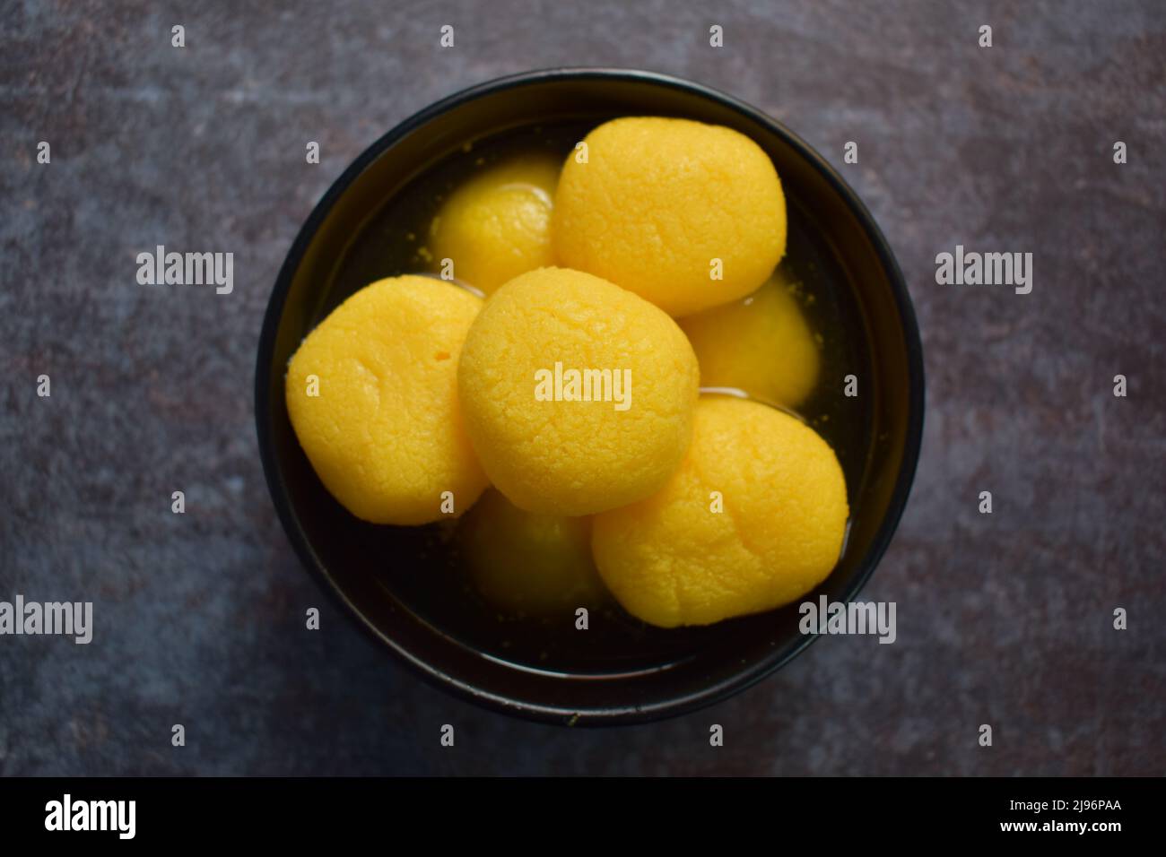 Rajbhog Indian syrupy dessert made from cottage cheese Stock Photo