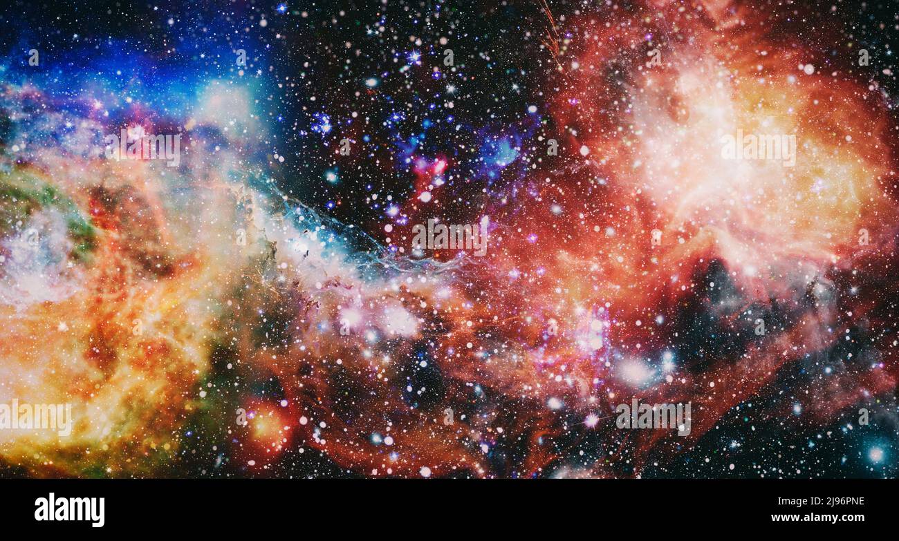 Stars and far galaxies. Wallpaper background. Sci-fi space wallpaper.  Elements of this image furnished by NASA Stock Photo - Alamy