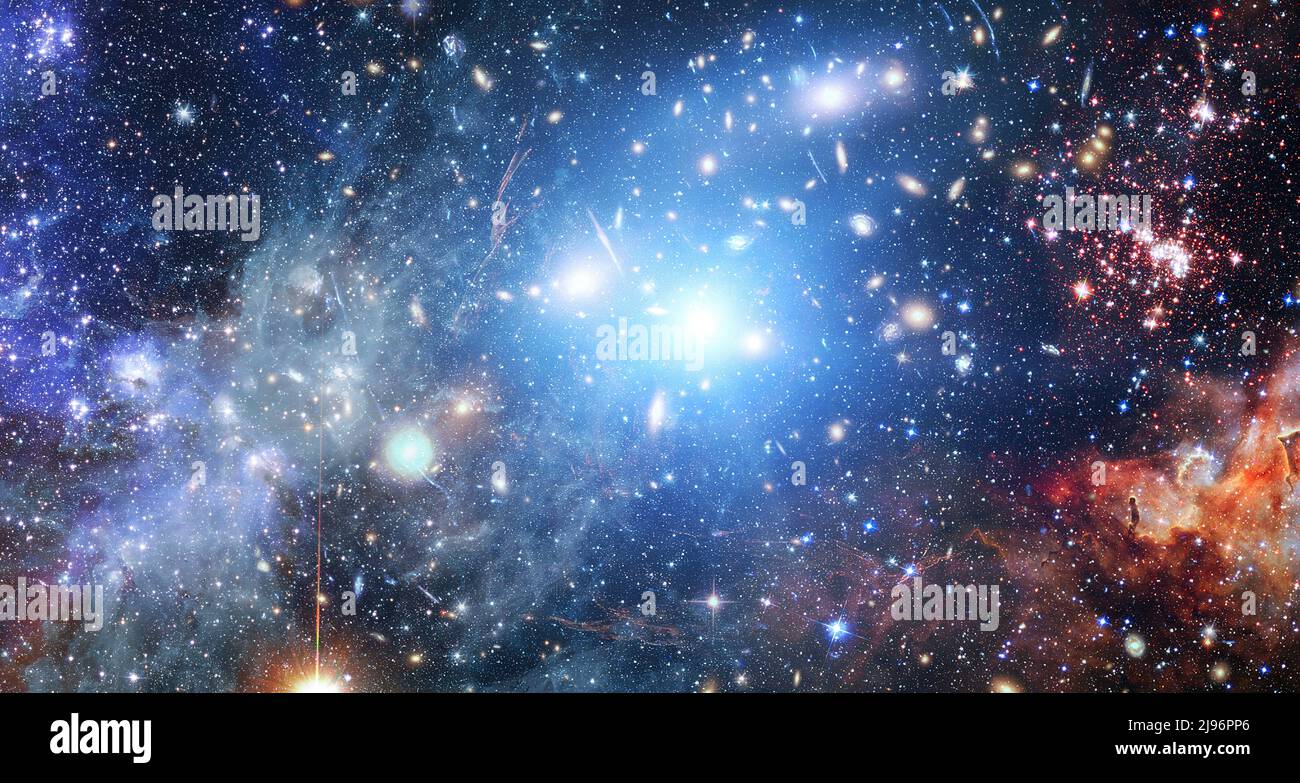 Galactic View Starry sky at night. Stars and deep space in the sky. Galactic and ...