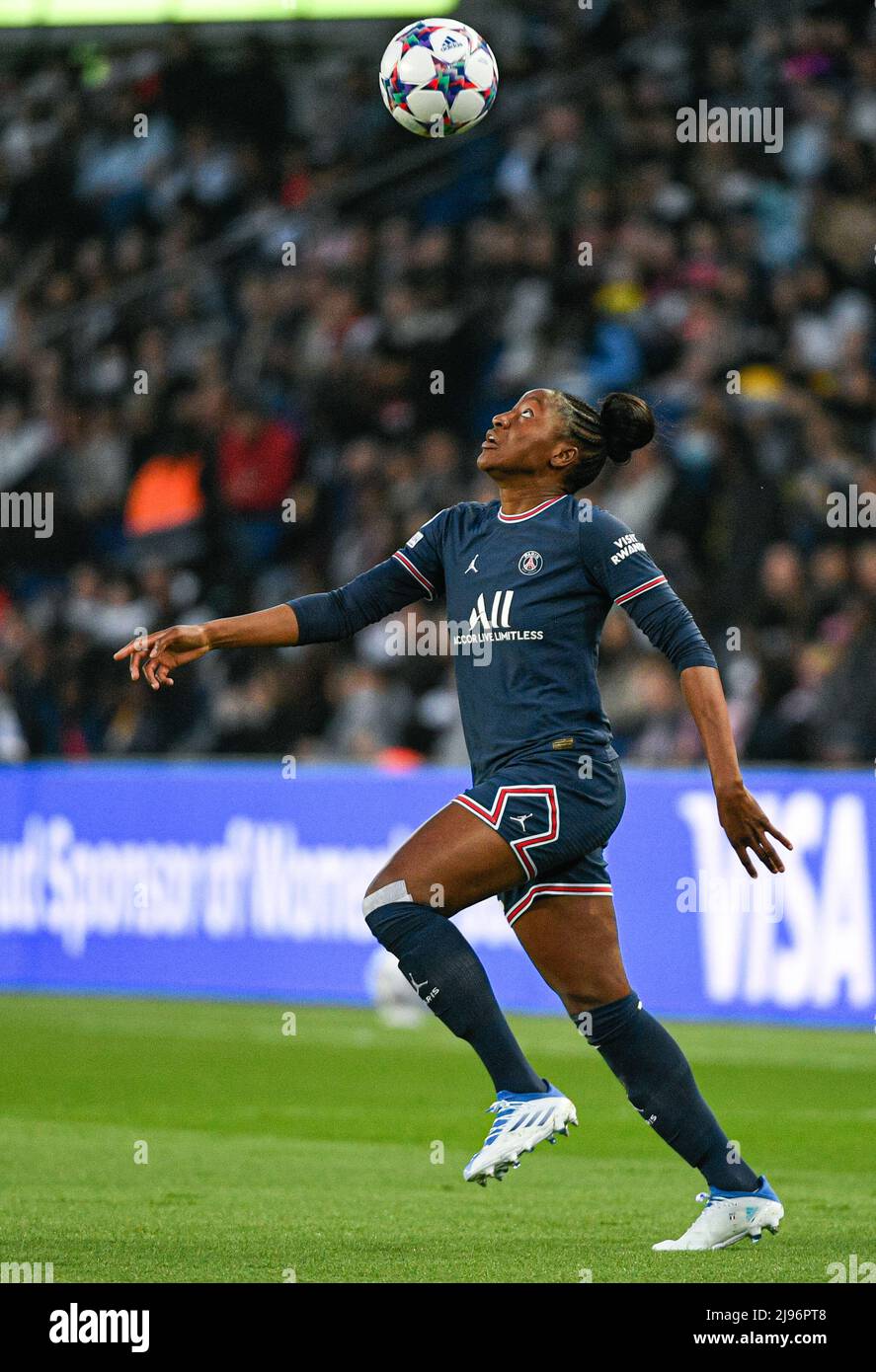 Kadidiatou Diani of PSG during the UEFA Women's Champions League,  semi-finals, 2nd leg football match between Paris Saint-Germain (PSG) and  Olympique Lyonnais (OL) on April 30, 2022 at Parc des Princes stadium