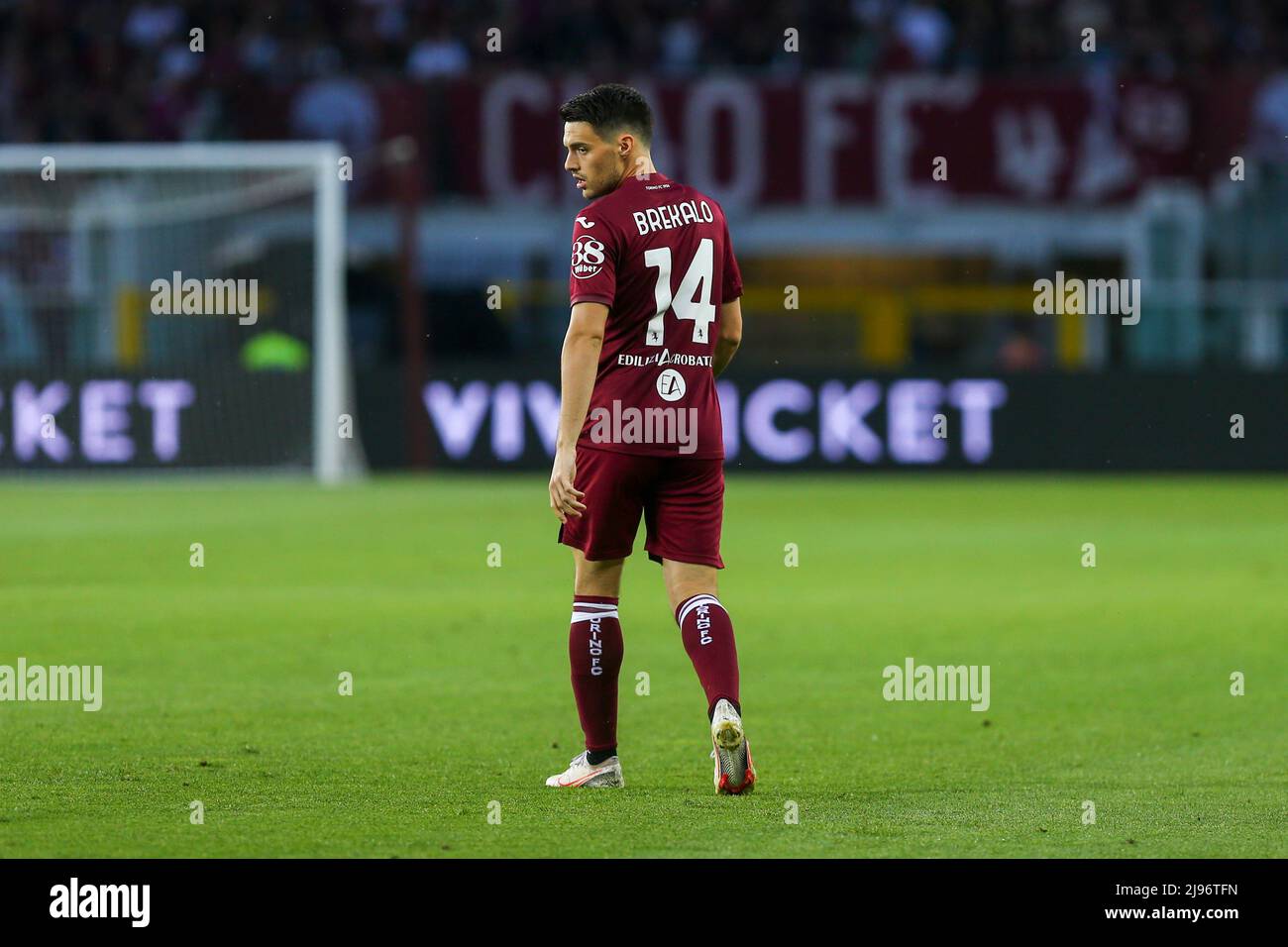 Turin, Italy. 20th May, 2022. TURIN, ITALY, 20 MAY 2022. Josip Brekalo of Torino FC during the Serie A match between Torino FC and AS Roma on may 20, 2002 at Olympic Grande Torino Stadium. Credit: Medialys Images by Massimiliano Ferraro/Alamy Live News Stock Photo