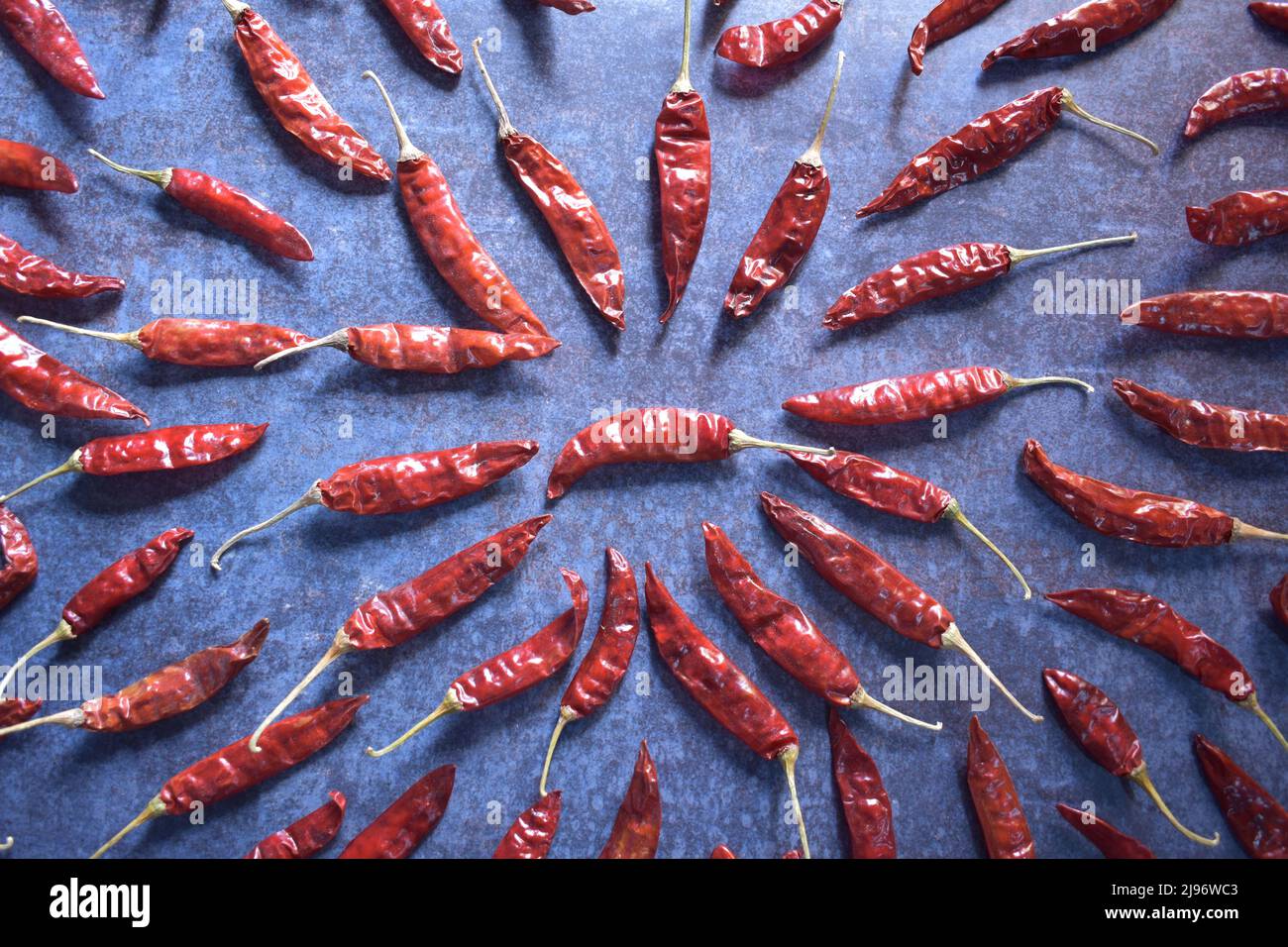 Red color raw whole dried Chili Stock Photo Alamy