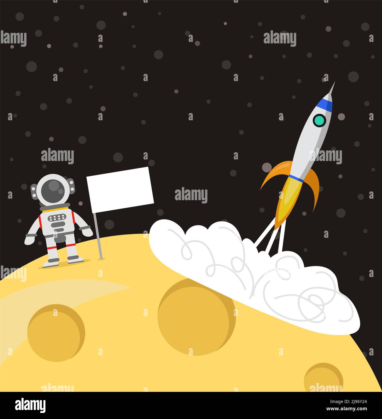 astronaut and Space ship vector Stock Vector Image & Art - Alamy