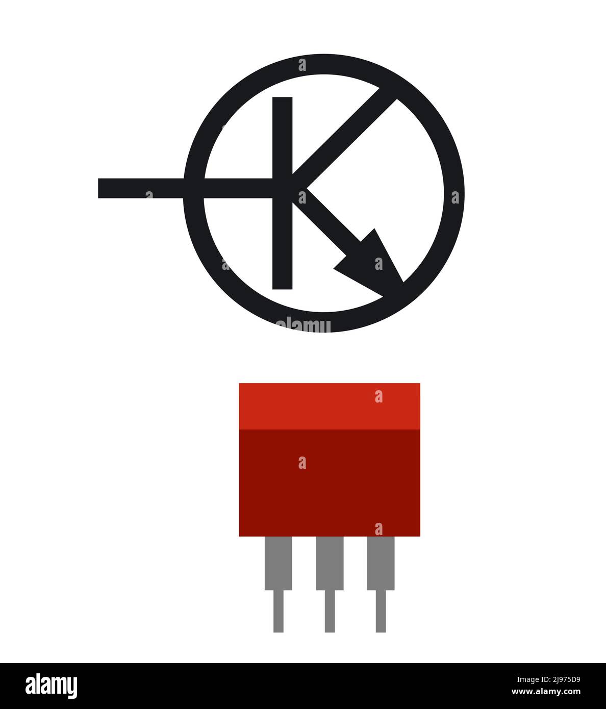Transistor Radio component. Radio electronic circuit. Symbolic
