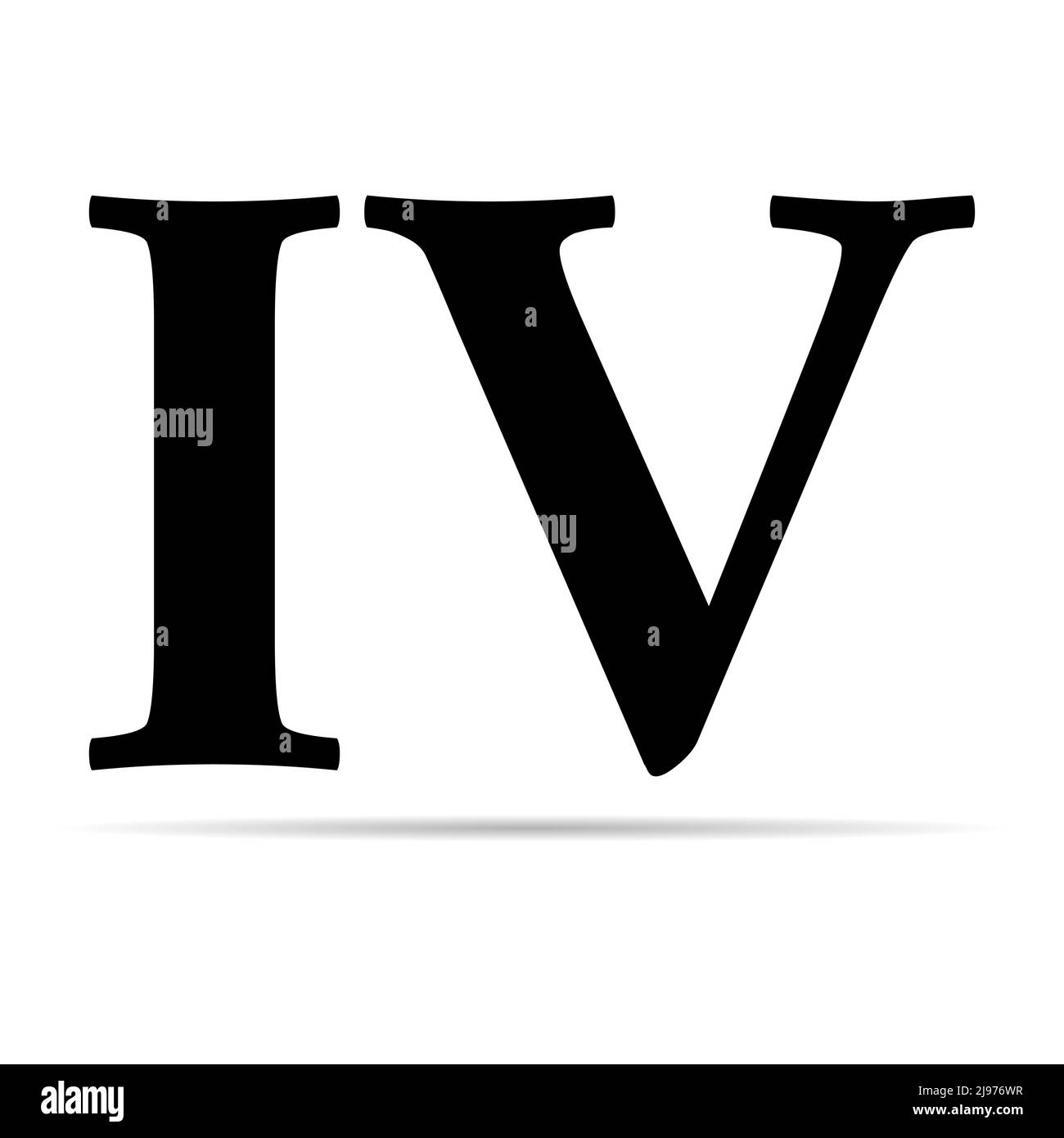 Roman numeral number icon, letter typography style sign, mathematics