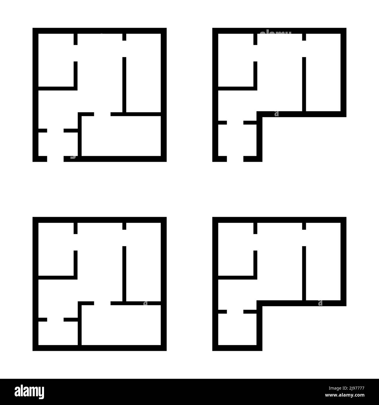Set of House plan icon, architecture sketch graphic design, home ...