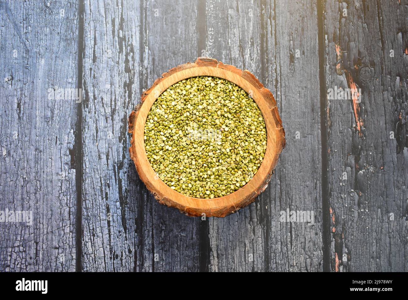 Raw split dried Mung beans Stock Photo Alamy