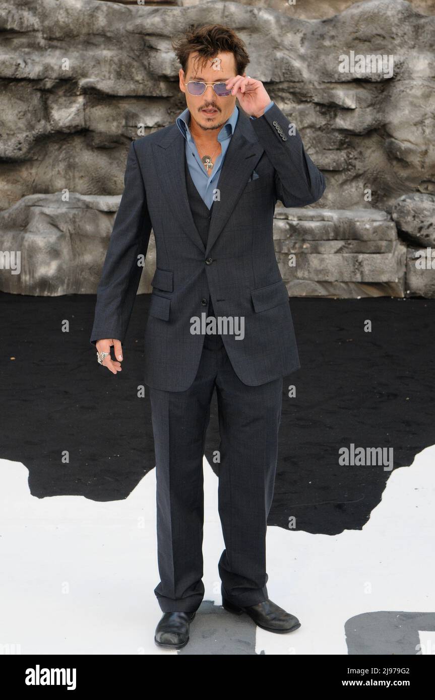 Johnny Depp, UK Premiere of 'The Lone Ranger', Odeon Leicester Square, London, UK Stock Photo