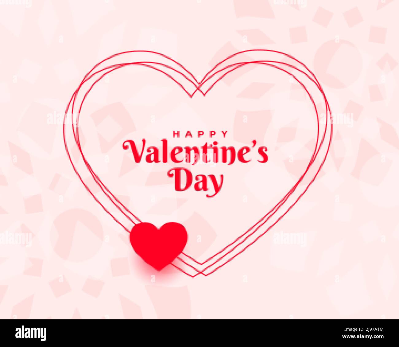 stylish valentines day wishes card background Stock Vector Image & Art ...