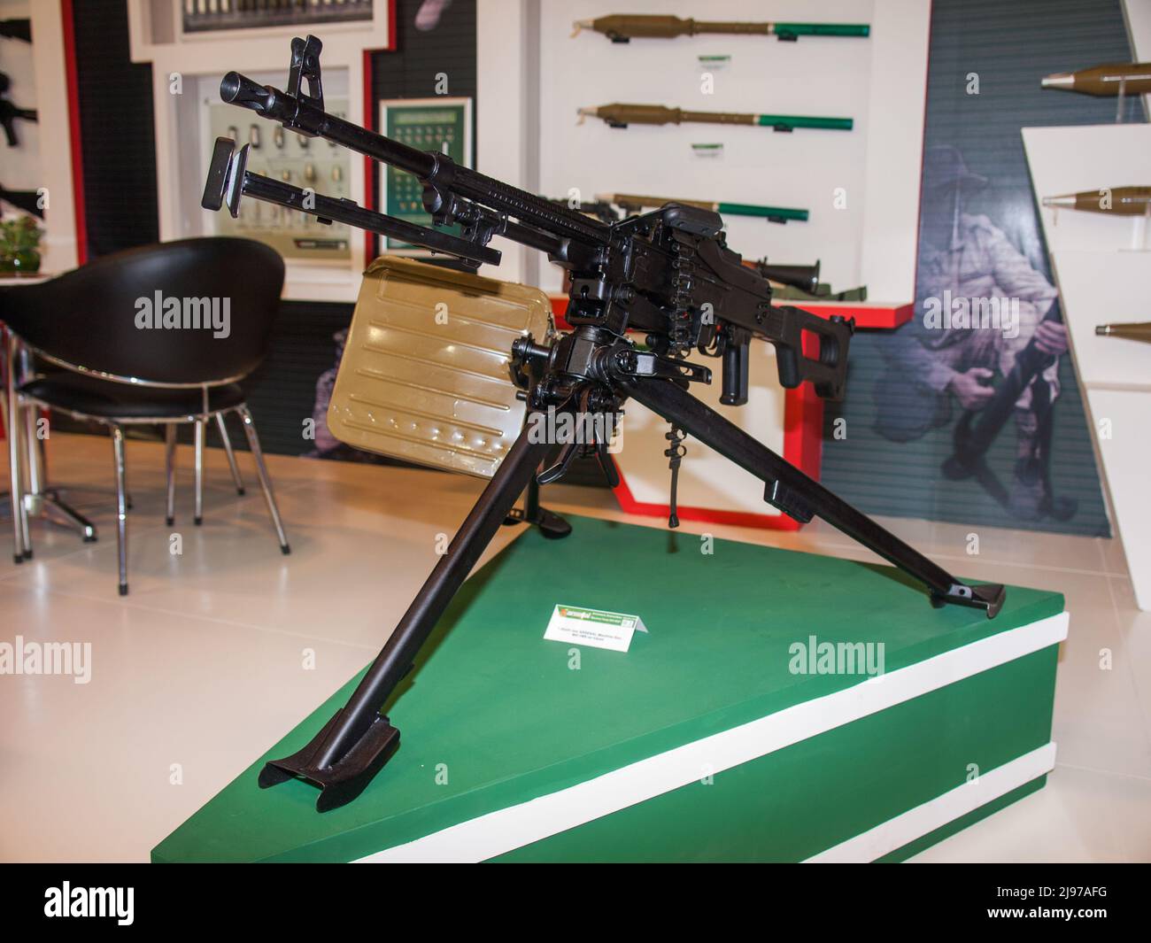 Arsenal MG-1MS 7.62mm Machine gun in IDEX 2011 Military Exibition Stock Photo