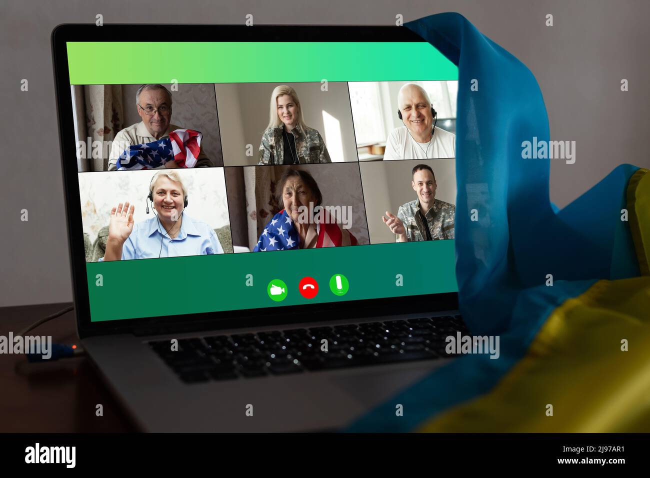 laptop, ukraine, video chats. video conference Stock Photo Alamy
