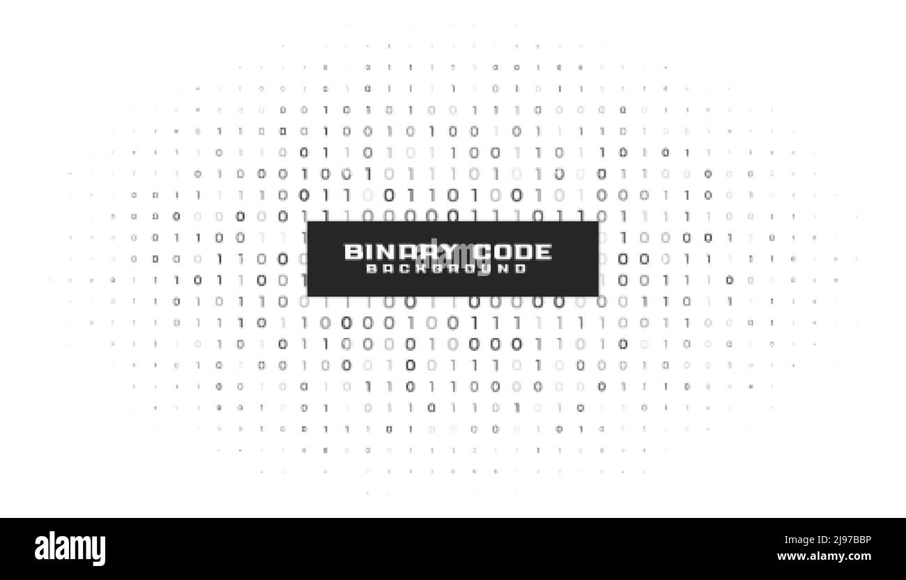 binary code numbers white background design Stock Vector Image & Art