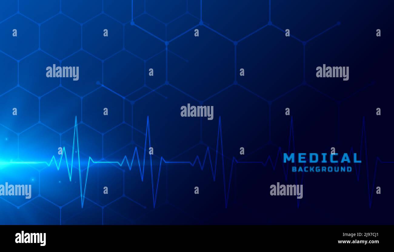 medical healthcare background with heart beat lines Stock Vector Image ...