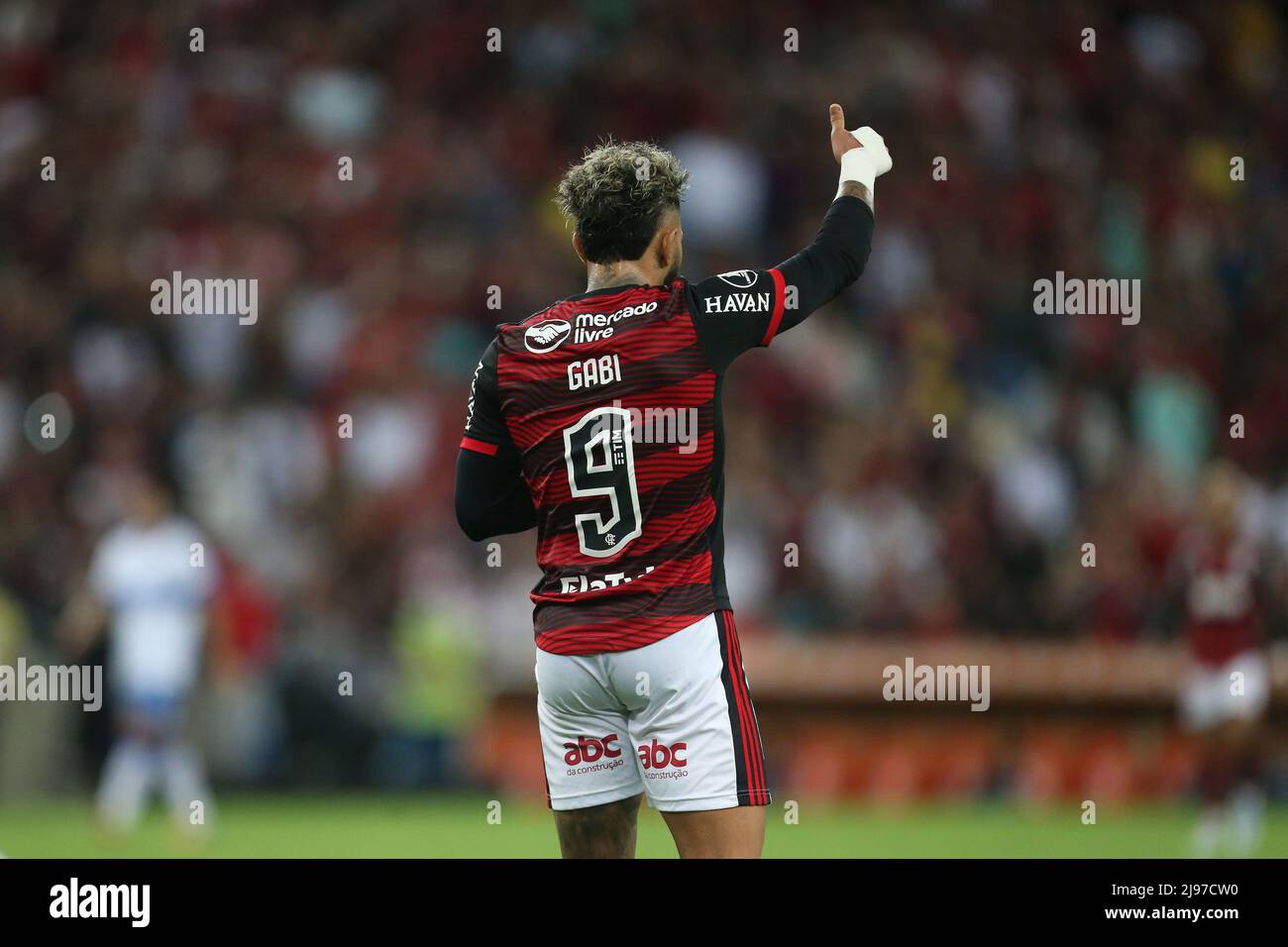Gabriel Barbosa do Flamengo, durante a partida entre Flamengo e Universidad Católica (CHI), pela 5ª rodada do grupo H da Copa Libertadores 2022, no Estádio do Maracanã nesta terça-feira 17. Stock Photo