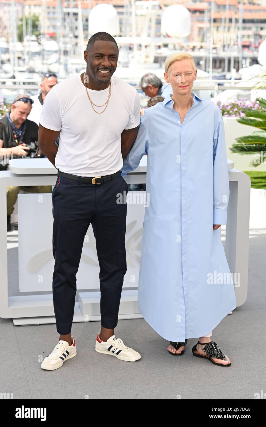 Idris Elba and Tilda Swinton attend a photo call for the film Three