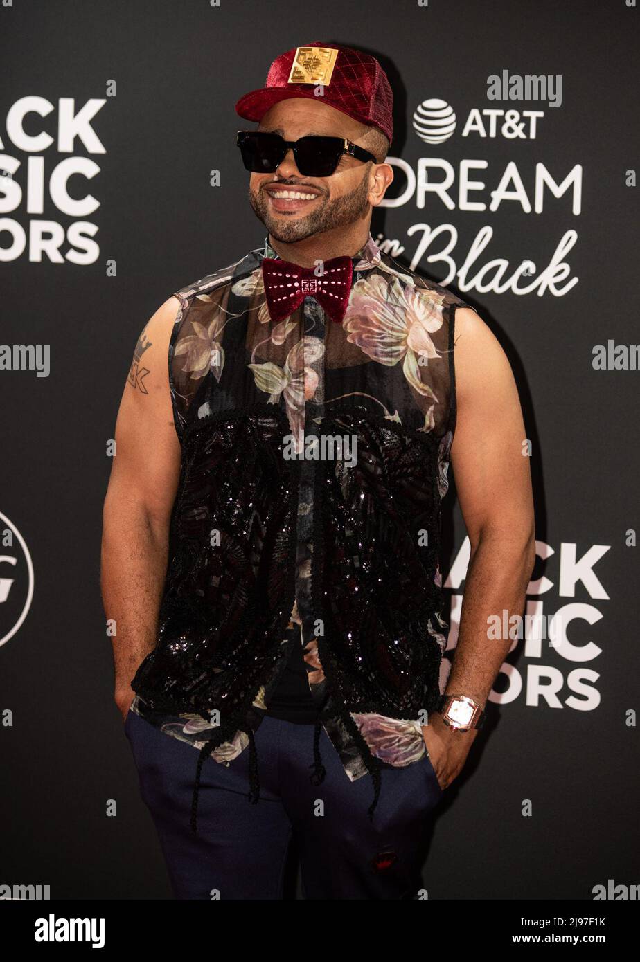 Atlanta, USA. 19th May, 2022. R&B Singer/Actor RAZ-B of Boy Band B2K arrives on the Red Carpet of the 7th Annual Black Music Honors 2022 at Cobb Energy Performing Arts Centre in Atlanta, Georgia on May 19, 2022. (Photo by Mike Ware/Sipa USA) Credit: Sipa USA/Alamy Live News Stock Photo