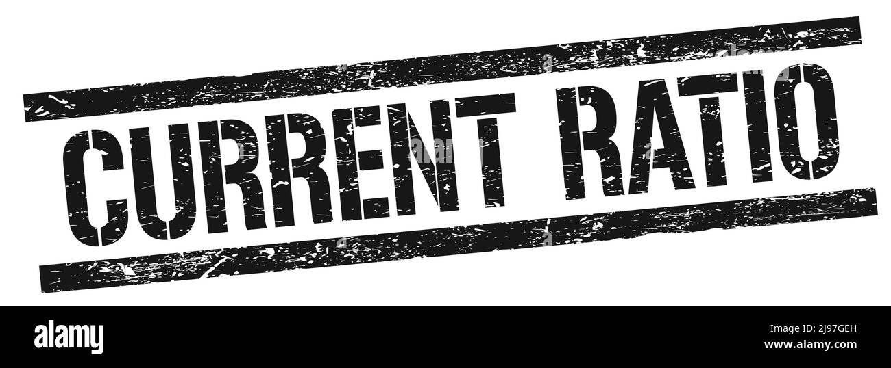 CURRENT RATIO text on black grungy rectangle stamp sign Stock Photo - Alamy