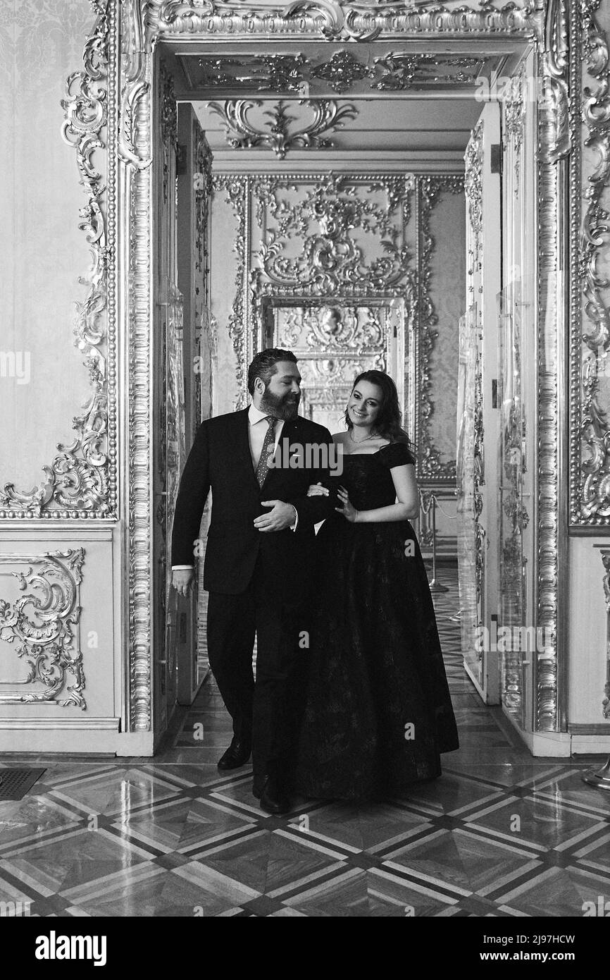 Grand Duke George Mikhailovich of Russia, (Georgi Mikhailovich Romanov) and Princess Victoria Romanovna (Rebecca Virginia Bettarini) are very pleased to announce that Princess Victoria is expecting a baby in the autumn of this year, on May 21, 2022 in Roma, Italy. Photo via Maison Impériale de Russie/DNphotography Stock Photo