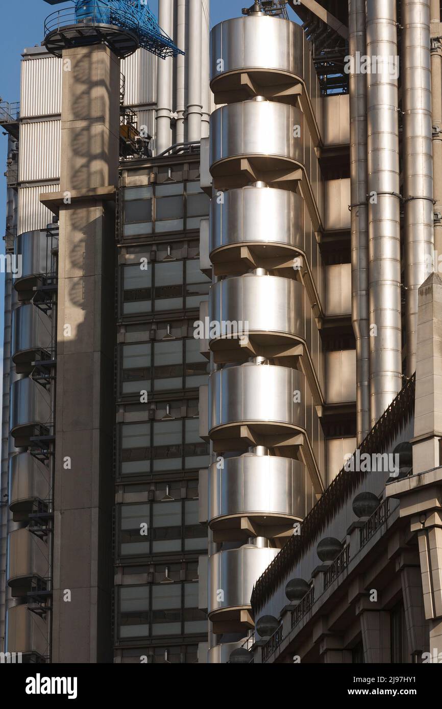 Lloyd's of London building, 1 Lime Street. Lloyd's is the world's leading insurance market providing specialist insurance services to businesses.  The Stock Photo